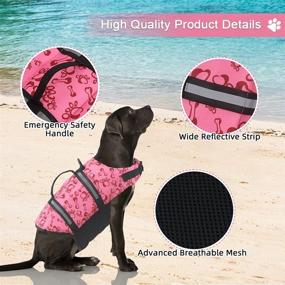 img 1 attached to 🐶 Sheripet Dog Life Jackets: High Buoyancy Safety Vest for Small, Medium & Large Dogs, Pinkbone/XL