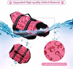 img 3 attached to 🐶 Sheripet Dog Life Jackets: High Buoyancy Safety Vest for Small, Medium & Large Dogs, Pinkbone/XL