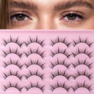 lanflower manga-inspired false lashes, set of 10 pairs: spiky, wispy, and natural-looking anime eyelashes perfect for japanese cosplay and korean-inspired makeup looks logo
