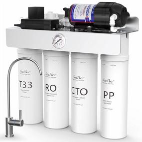 img 4 attached to 99.99% Chloride Reduction With SimPure T1-400 400GPD RO Under Sink Water Filter System