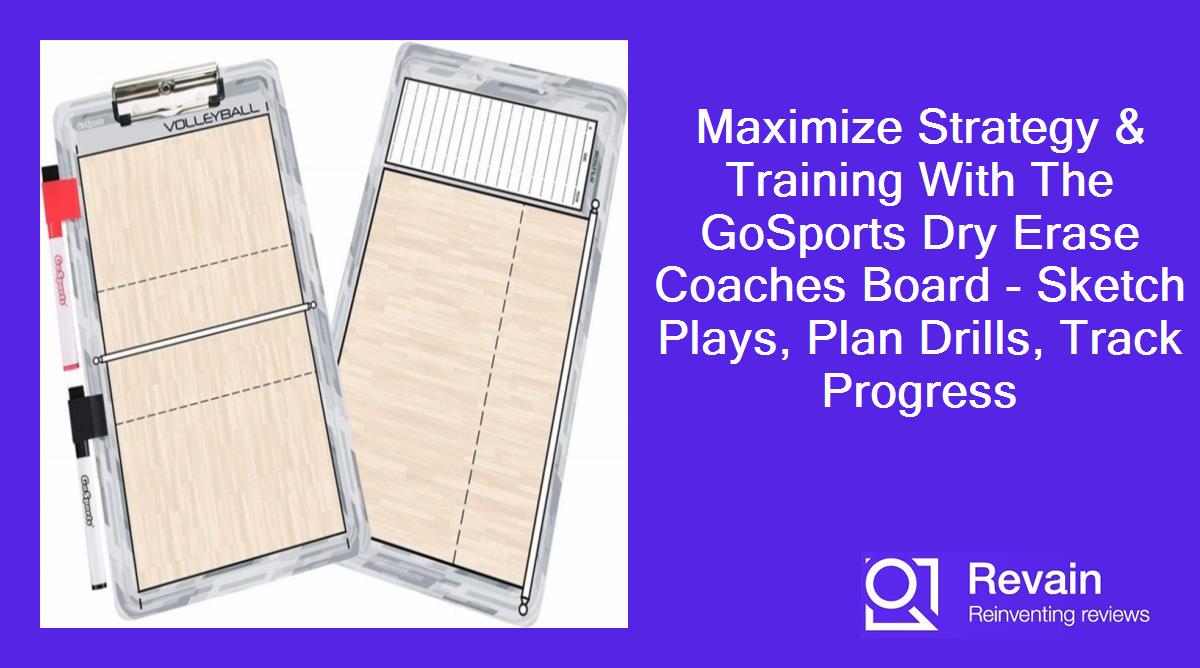Maximize Strategy & Training With The GoSports Dry Erase Coaches Board - Sketch Plays, Plan Drills, Track Progress
