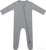 bamboo baby footed pajamas with 2-way 🐼 zip front, sleep and play footies | 0-24 months logo