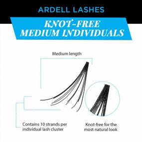 img 1 attached to 4 Pack Of Ardell False Eye Lashes Individuals Medium Black - Get A Natural Look!