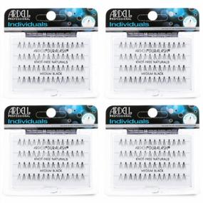 img 4 attached to 4 Pack Of Ardell False Eye Lashes Individuals Medium Black - Get A Natural Look!