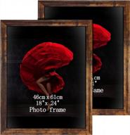 rustic charm displayed with zbeivan 18x24 picture frames set of 2 for vertical and horizontal wall hanging - perfect way to showcase your 24x18 photos логотип