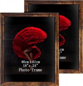 img 4 attached to Rustic Charm Displayed With ZBEIVAN 18X24 Picture Frames Set Of 2 For Vertical And Horizontal Wall Hanging - Perfect Way To Showcase Your 24X18 Photos