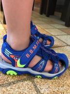 img 1 attached to Summer Breathable SENFI Closed-Toe Strap Sport Sandals for Boys ideal for Walking review by Rene Carrell