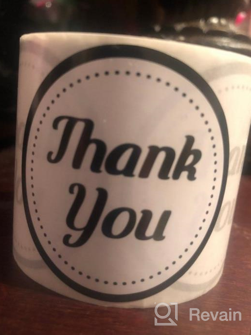 img 1 attached to Small Business Thank You Stickers - 2" Round Dot Black & White - 300 Labels Per Roll For Envelope Mailer Seals, Boutiques, Retailers, And Gift Packaging Supplies review by Melota Phillips