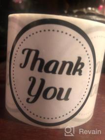 img 6 attached to Small Business Thank You Stickers - 2" Round Dot Black & White - 300 Labels Per Roll For Envelope Mailer Seals, Boutiques, Retailers, And Gift Packaging Supplies