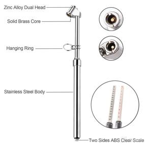 img 3 attached to ATsafepro Truck Tire Pressure Gauge: Heavy Duty Pen Tire Gauge - Range up to 150PSI/10Bar - Dual Head Air Pressure Gauge - Pack of 2