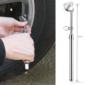 img 1 attached to ATsafepro Truck Tire Pressure Gauge: Heavy Duty Pen Tire Gauge - Range up to 150PSI/10Bar - Dual Head Air Pressure Gauge - Pack of 2