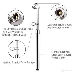 img 2 attached to ATsafepro Truck Tire Pressure Gauge: Heavy Duty Pen Tire Gauge - Range up to 150PSI/10Bar - Dual Head Air Pressure Gauge - Pack of 2