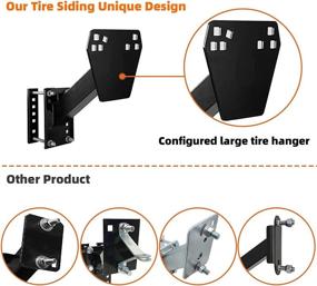 img 2 attached to 🔧 Kunzye Spare Tire Carrier: Heavy-Duty Spare Tire Mount Bracket for Trailers in Multiple Bolt Patterns - Durable Powder Coat Steel, Black
