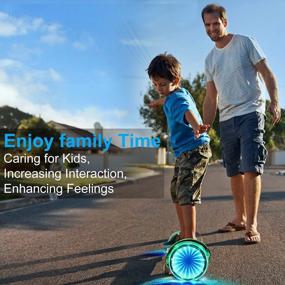 img 3 attached to Experience Fun And Adventure With Jolege 6.5" Hoverboard For Kids - Infinity Wheel, Transparent Flashing LED Lights And Built-In Self Balancing Technology