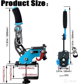 img 3 attached to Обокидли Upgrade 2-In-1 USB Ручной тормоз Поддержка G29 Совместимый с PS4 PC для гоночных симуляторов Sim Rig с зажимом (синий)