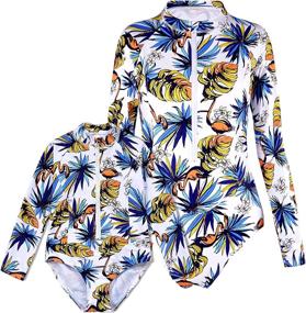 img 4 attached to Cadocado Daughter Swimwear: Stylish Two-Piece Women's Shoulder Clothing for Swimsuits & Cover Ups