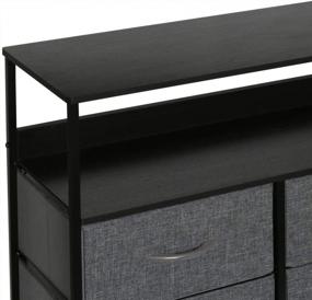 img 2 attached to Vertical Storage Organizer With 8 Drawers, Shelves, And Removable Fabric Bins - Ideal For Bedroom, Living Room, Hallway, Or Hotel - Sturdy Steel Frame And Wood Shelf Design