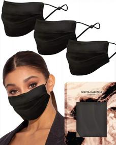 img 4 attached to Stay Fashionable And Safe With KARIZMA'S Beverly Hills Silk Face Mask Collection Pack - Authentic Mulberry Silk Masks For Women