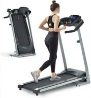 electric folding treadmill for home gym, small apartment workout running machine with easy installation and space saving design logo