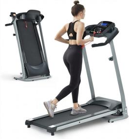 img 4 attached to Electric Folding Treadmill For Home Gym, Small Apartment Workout Running Machine With Easy Installation And Space Saving Design
