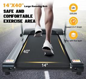 img 3 attached to Electric Folding Treadmill For Home Gym, Small Apartment Workout Running Machine With Easy Installation And Space Saving Design