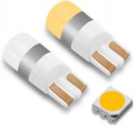 upgrade your car's interior lighting with leadtops 194 921 t10 led bulbs - amber/warm white, canbus compatible, 2-piece set logo