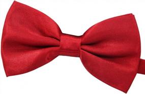 img 4 attached to Red Wine Dog Bow Tie For Medium & Large Dogs - Amajiji® Formal D115 100% Polyester