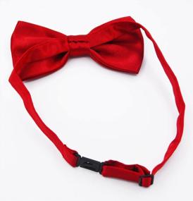 img 1 attached to Red Wine Dog Bow Tie For Medium & Large Dogs - Amajiji® Formal D115 100% Polyester