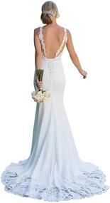 img 4 attached to 👰 Exquisite Backless Applique Mermaid Wedding Dresses by WeddingDazzle: Perfect Women's Clothing for Weddings