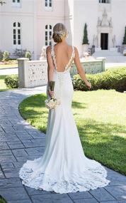 img 3 attached to 👰 Exquisite Backless Applique Mermaid Wedding Dresses by WeddingDazzle: Perfect Women's Clothing for Weddings