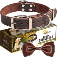 🐶 durable leather dog collar - high-quality collar for small, medium, large, and extra-large dogs - stylish black and brown options logo