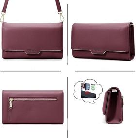 img 1 attached to Small Crossbody Wallet Leather Holder Women's Handbags & Wallets - Crossbody Bags