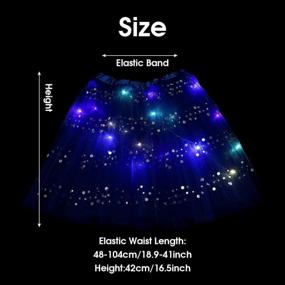 img 2 attached to Shine Bright With Nicute Women'S Light Up LED Tutu Skirts For Dance And Parties