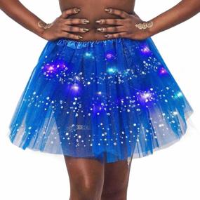 img 3 attached to Shine Bright With Nicute Women'S Light Up LED Tutu Skirts For Dance And Parties