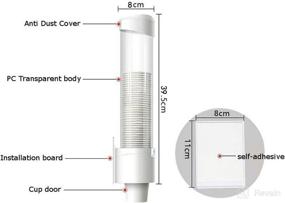 img 3 attached to 🥤 White Surface Mount Cup Dispenser for Water Cups