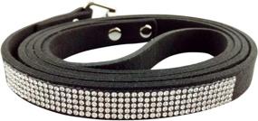 img 1 attached to JWPC Harness Leather Padded Sparkly Rhinestone Dogs : Training & Behavior Aids