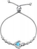 sterling silver genuine or created gemstone tennis bracelet: agvana birthstone bracelets for valentine's day gifts logo