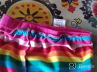 img 1 attached to Colorful VIKITA Rainbow Stripe Leggings: Comfy Cotton Girls' Clothing review by Antonio Baker