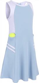 img 4 attached to Платье для тенниса и гольфа Zaclotre для девочек, спортивное платье с карманами, спортивное платье без рукавов с шортами, комплекты спортивной одежды