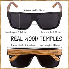 img 3 attached to 🕶️ Солнцезащитные очки с поляризованными линзами WOODIES Aviator: Улучшение видимости и стиль