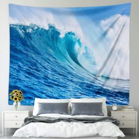 img 2 attached to Experience The Serenity Of Seaside With BROSHAN Ocean Wall Tapestry Extra Large