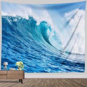 img 4 attached to Experience The Serenity Of Seaside With BROSHAN Ocean Wall Tapestry Extra Large