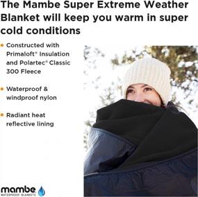 img 3 attached to Mambe Super Extreme Weather Outdoor Blanket: 100% Waterproof, Windproof & Machine Washable - Perfect For Picnics, Camping & Beach!