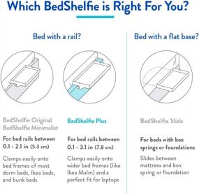 img 1 attached to Оригинальная прикроватная полка для вашей кровати: BedShelfie Plus Wood — взгляд на Business Insider (Plus Grey)
