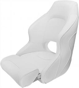 img 4 attached to Sail In Comfort With The Seamander Captain Bucket Boat Seat – Flip Up For Easy Access (SC1-White/White)
