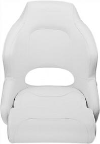 img 1 attached to Sail In Comfort With The Seamander Captain Bucket Boat Seat – Flip Up For Easy Access (SC1-White/White)