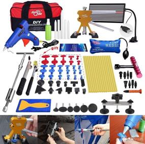 img 4 attached to 🚗 Fly5D 74 Pcs Car Body Paintless Repair Tools: Door Ding Dent Removal Kit for Car Hail Damage & Dings Repair - Silde Hammer, Glue Puller & More