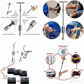 img 2 attached to 🚗 Fly5D 74 Pcs Car Body Paintless Repair Tools: Door Ding Dent Removal Kit for Car Hail Damage & Dings Repair - Silde Hammer, Glue Puller & More