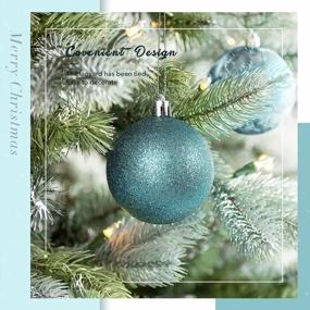 img 2 attached to SOLEDI 128-Piece Blue Shatterproof Christmas Ball Ornament Set - Assorted Xmas Tree Decorations, Decorative Baubles, Gift Package With Reusable Hand For Holiday Décor