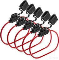 5-pack chanzon 12awg atc/ato inline marine fuse holder (max 35a) for automotive, car, and motorcycle logo